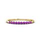 1 - Emlynn 2.40 mm Amethyst 10 Stone Wedding Band 