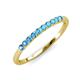 3 - Emlynn 2.40 mm Blue Topaz 10 Stone Wedding Band 