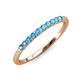 3 - Emlynn 2.40 mm Blue Topaz 10 Stone Wedding Band 