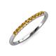 3 - Emlynn 2.40 mm Citrine 10 Stone Wedding Band 
