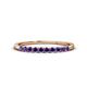 1 - Emlynn 2.40 mm Iolite 10 Stone Wedding Band 