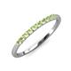 3 - Emlynn 2.40 mm Peridot 10 Stone Wedding Band 