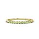 1 - Emlynn 2.40 mm Peridot 10 Stone Wedding Band 