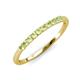 3 - Emlynn 2.40 mm Peridot 10 Stone Wedding Band 