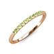 3 - Emlynn 2.40 mm Peridot 10 Stone Wedding Band 