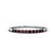 1 - Emlynn 2.40 mm Red Garnet 10 Stone Wedding Band 