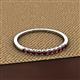 2 - Emlynn 2.40 mm Red Garnet 10 Stone Wedding Band 