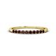 1 - Emlynn 2.40 mm Red Garnet 10 Stone Wedding Band 