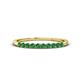 1 - Emlynn 2.40 mm Emerald 10 Stone Wedding Band 