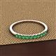 2 - Emlynn 2.40 mm Emerald 10 Stone Wedding Band 
