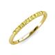 3 - Emlynn 2.40 mm Yellow Sapphire 10 Stone Wedding Band 