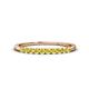 1 - Emlynn 2.40 mm Yellow Sapphire 10 Stone Wedding Band 