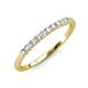 3 - Emlynn 2.40 mm White Sapphire 10 Stone Wedding Band 