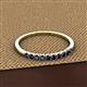 2 - Emlynn 2.40 mm Blue Sapphire 10 Stone Wedding Band 