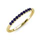 3 - Emlynn 2.40 mm Blue Sapphire 10 Stone Wedding Band 