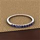 2 - Emlynn 2.40 mm Blue Sapphire 10 Stone Wedding Band 