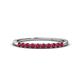1 - Emlynn 2.40 mm Ruby 10 Stone Wedding Band 
