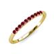 3 - Emlynn 2.40 mm Ruby 10 Stone Wedding Band 