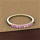 2 - Emlynn 2.40 mm Pink Sapphire 10 Stone Wedding Band 