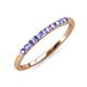 3 - Emlynn 2.40 mm Tanzanite 10 Stone Wedding Band 