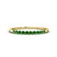 1 - Emlynn 2.40 mm Green Garnet 10 Stone Wedding Band 