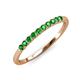 3 - Emlynn 2.40 mm Green Garnet 10 Stone Wedding Band 