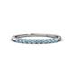 1 - Emlynn 2.40 mm Aquamarine 10 Stone Wedding Band 