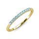 3 - Emlynn 2.40 mm Aquamarine 10 Stone Wedding Band 