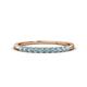 1 - Emlynn 2.40 mm Aquamarine 10 Stone Wedding Band 