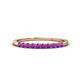 1 - Emlynn 2.40 mm Amethyst 10 Stone Wedding Band 
