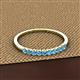2 - Emlynn 2.40 mm Blue Topaz 10 Stone Wedding Band 