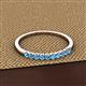 2 - Emlynn 2.40 mm Blue Topaz 10 Stone Wedding Band 