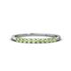 1 - Emlynn 2.40 mm Peridot 10 Stone Wedding Band 