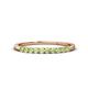 1 - Emlynn 2.40 mm Peridot 10 Stone Wedding Band 