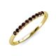 3 - Emlynn 2.40 mm Red Garnet 10 Stone Wedding Band 