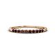 1 - Emlynn 2.40 mm Red Garnet 10 Stone Wedding Band 