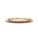 1 - Emlynn 2.40 mm Rhodolite Garnet 10 Stone Wedding Band 