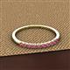 2 - Emlynn 2.40 mm Rhodolite Garnet 10 Stone Wedding Band 