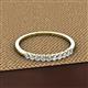 2 - Emlynn 2.40 mm White Sapphire 10 Stone Wedding Band 