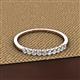 2 - Emlynn 2.40 mm White Sapphire 10 Stone Wedding Band 