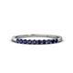 1 - Emlynn 2.40 mm Blue Sapphire 10 Stone Wedding Band 