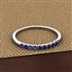 2 - Emlynn 2.40 mm Blue Sapphire 10 Stone Wedding Band 