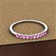 2 - Emlynn 2.40 mm Pink Sapphire 10 Stone Wedding Band 