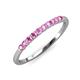 3 - Emlynn 2.40 mm Pink Sapphire 10 Stone Wedding Band 