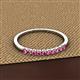 2 - Emlynn 2.40 mm Pink Tourmaline 10 Stone Wedding Band 