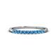 1 - Emlynn 2.40 mm Blue Topaz 10 Stone Wedding Band 