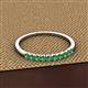 2 - Emlynn 2.40 mm Emerald 10 Stone Wedding Band 