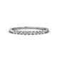 1 - Emlynn 2.40 mm White Sapphire 10 Stone Wedding Band 