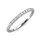 3 - Emlynn 2.40 mm White Sapphire 10 Stone Wedding Band 