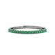 1 - Iskra 0.23 ctw Emerald Round (1.50 mm) 18 Stone Wedding Band 